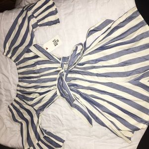 Striped romper